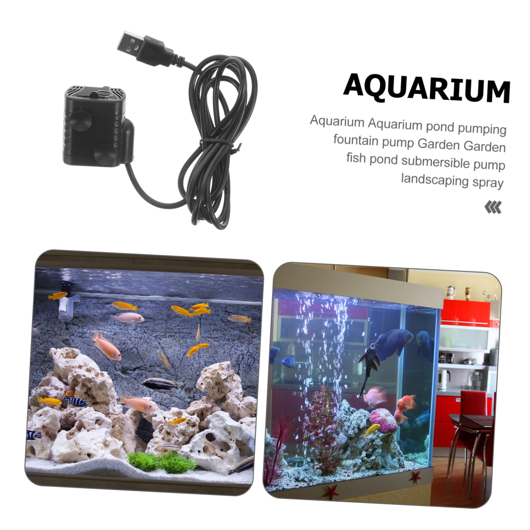 3 Pezzi Pompa Submersibile per Fontane da Pompa Silenziosa Facile Installazione e Consumo per Acquari e Decorazioni Acquatiche