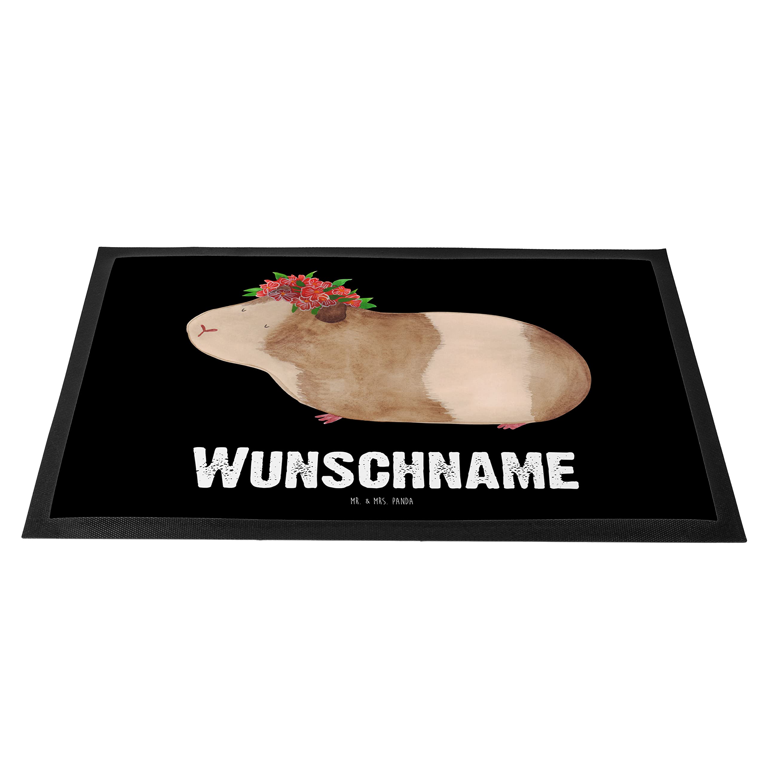 Mr. & Mrs. Panda Personalisierte Fussmatte Meerschweinchen Weisheit 40 x 60 cm - Geschenke, Lustige Sprüche, Fußmatte personalisierbar, Motivation, Türmatte personalisiert, Wunderland, Wunder, Spruch