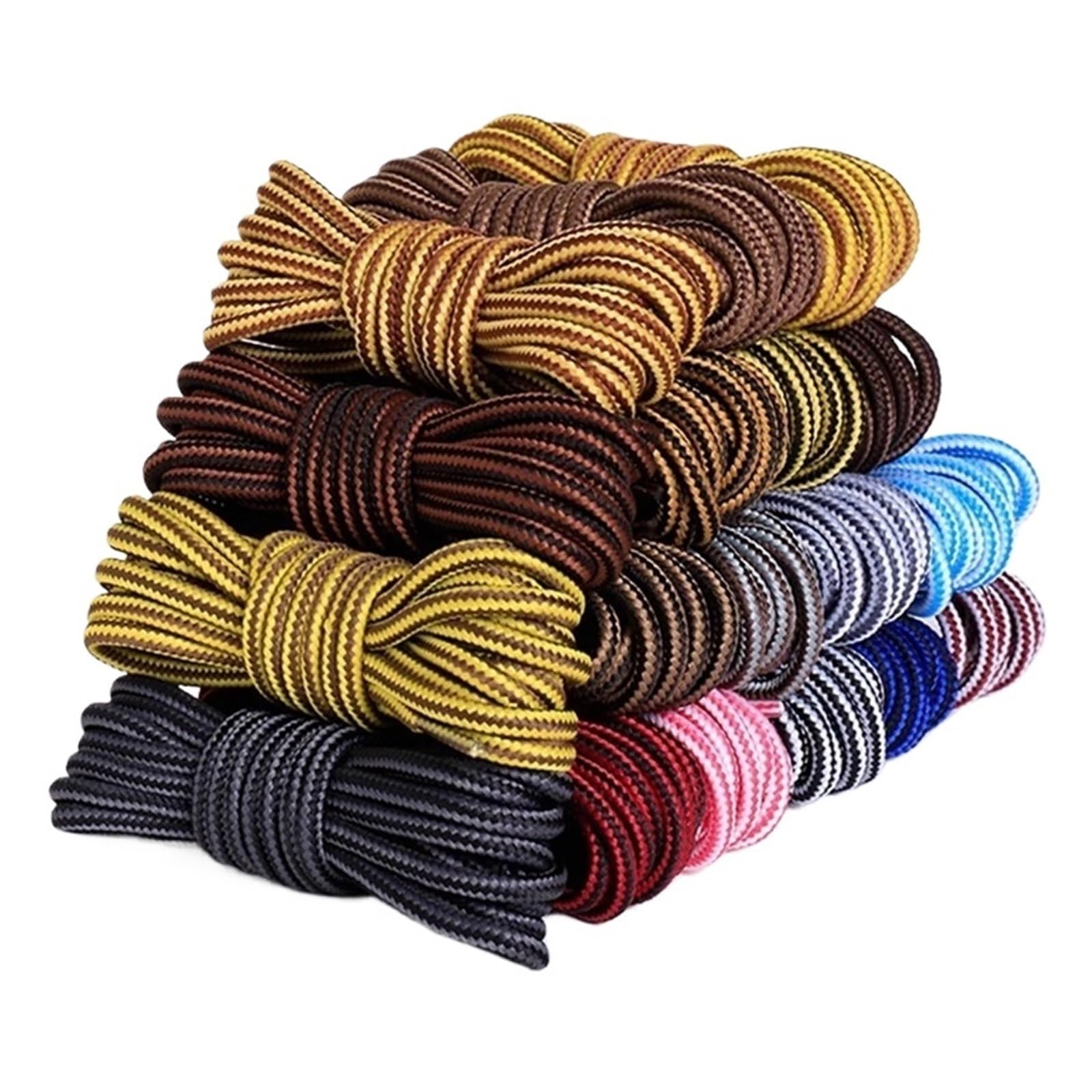 Cordones Deportivos Antideslizantes for Escalada de montaña, Resistentes al Desgaste, Cordones Rayas Redondas 70 a 150 Cm