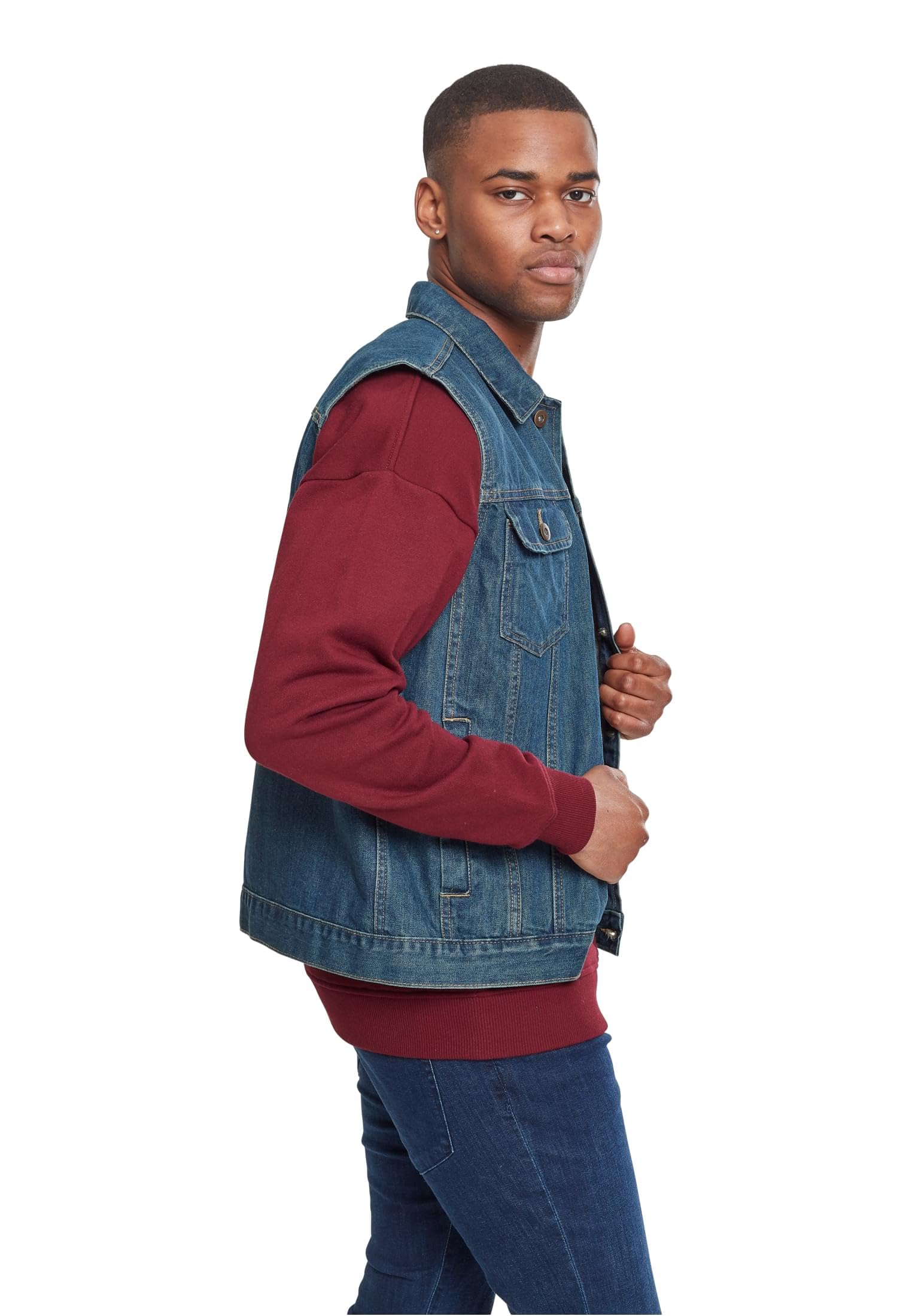 Veste Denim, Blouson en Jean Multi-Poches, Veste Rétro Années 80, Boutons Argentés, Plusieurs Couleurs Disponibles, Taille S–5XL