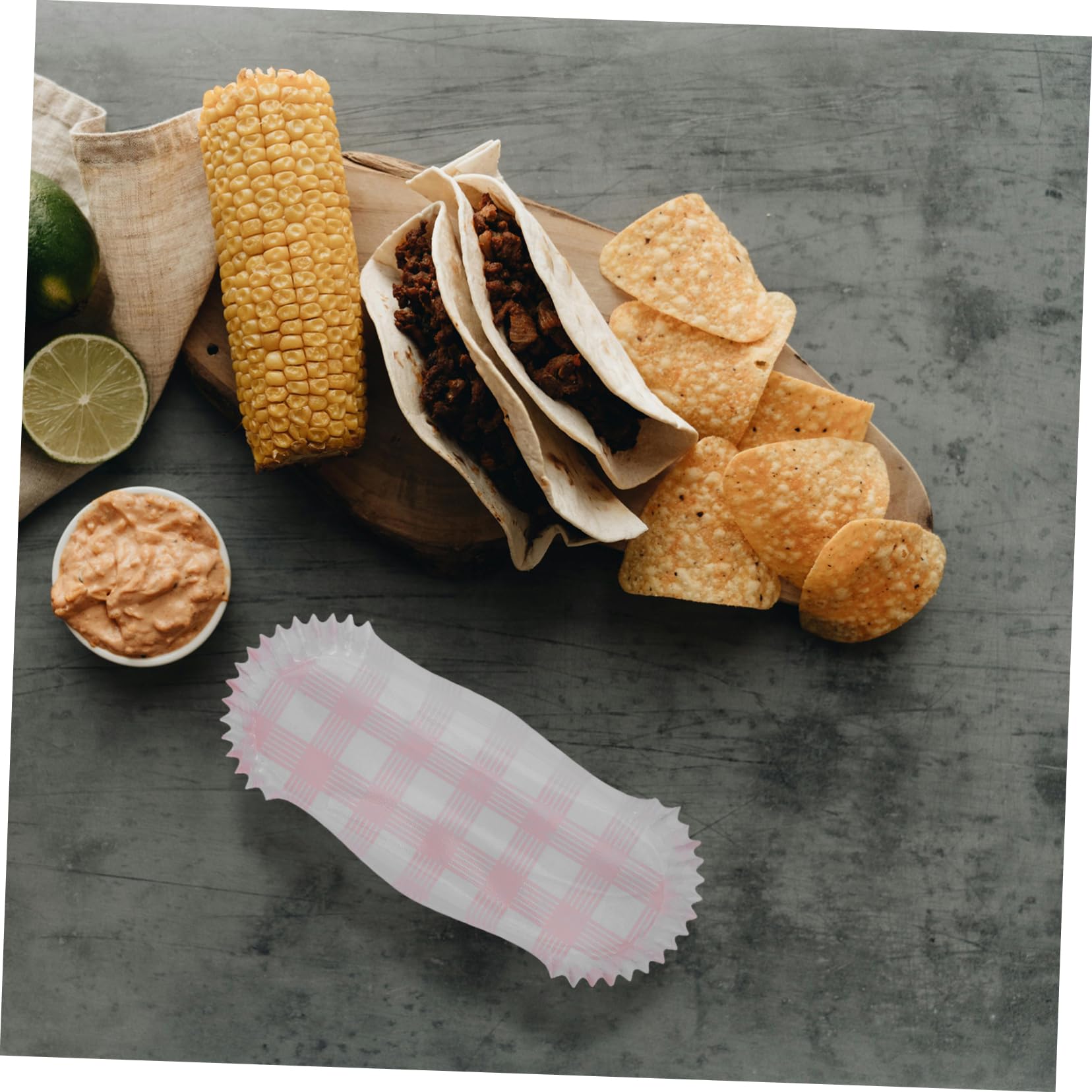 PRETYZOOM Hot Dog Container Lid Hot Dog Box Paper Trays Snack Holder Picnic Plate Disposable Fried Food Trays