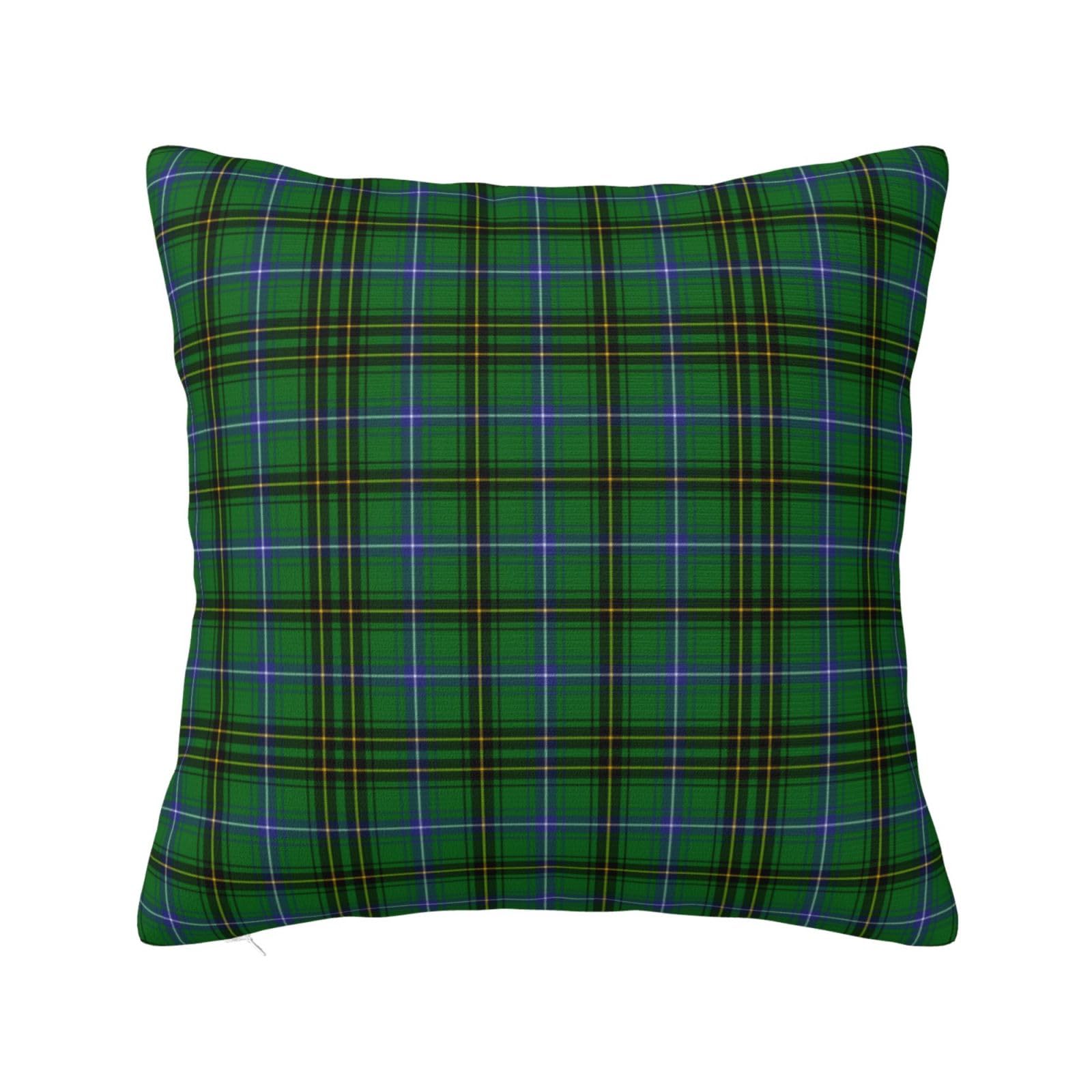 Scottish Clan Henderson Tartan Plaid Pillowcase 22"x22"
