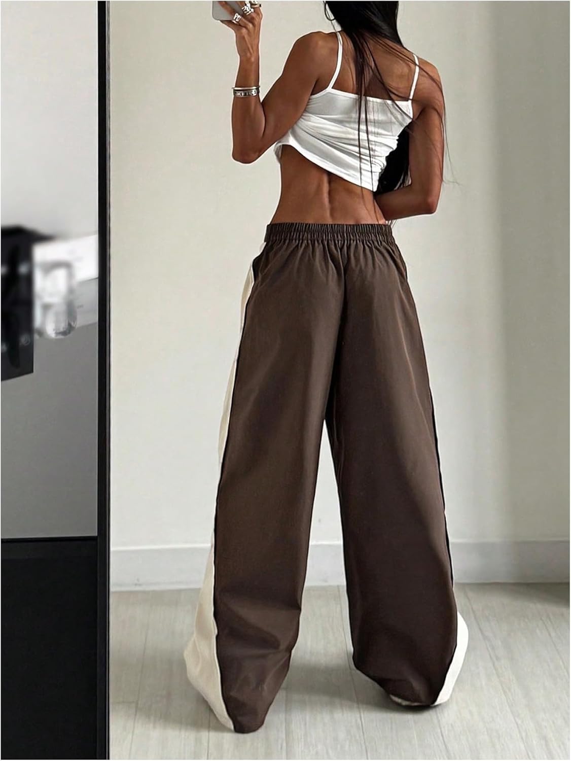 GORGLITTER Women's Baggy Low Rise Dress Pant Trousers Wide Leg Pleated Barrel Oversized Business Casual Parachute Pants - Image 4