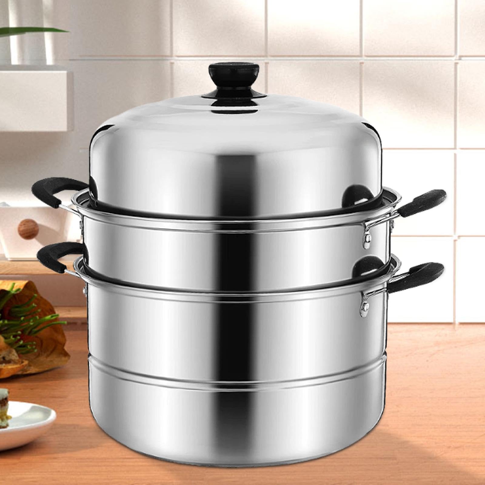 大きなステンレス製ポット3個セット e0029-03-049.jpg