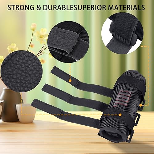 Miniatura 11 de co2CREA Soporte de altavoz portátil para la mayoría de altavoces inalámbricos Bluetooth, correa ajustable para altavoz al aire libre, accesorio de