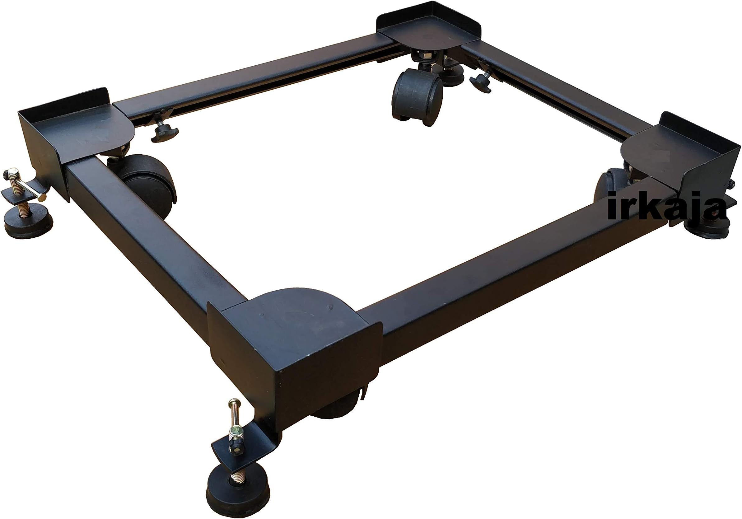 Adjustable Top Load Fully Automatic Washing Machine Stand & Trolley with 360-Degree Rotatable Wheels (Colour: Black)