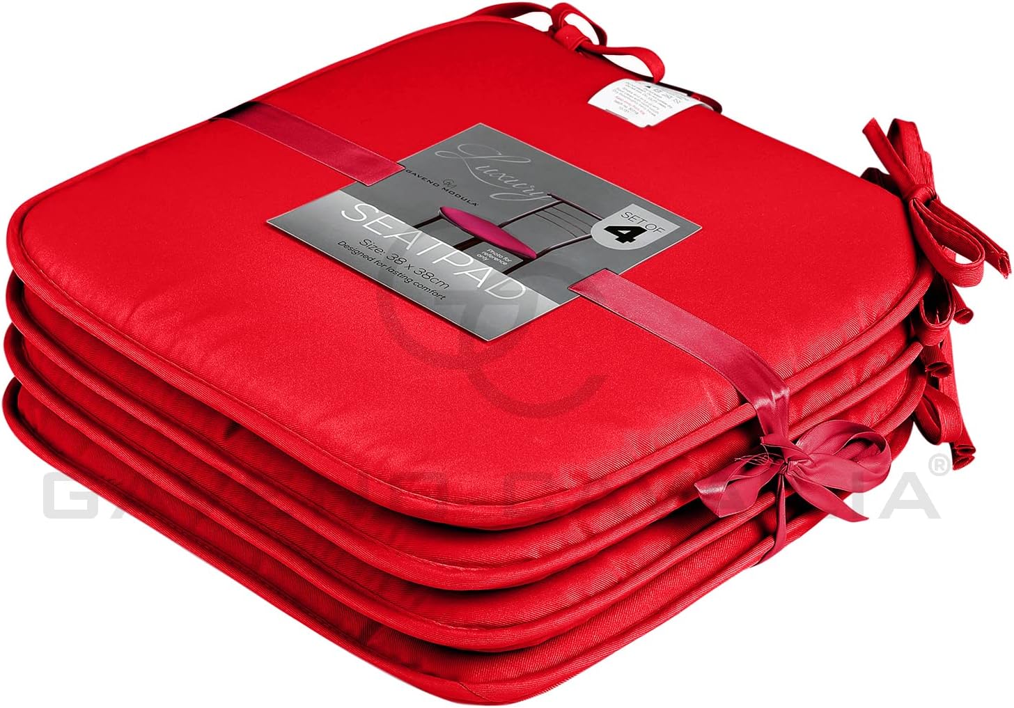 GC GAVENO CAVAILIA Patio Chair Pads With Ties Set of 4 Seat Pads For