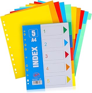 Abaodam 15 Peças Clipes De Fichário Abas Bloco De Notas Bloco De Notas Etiqueta Divisores De Bloco De Notas Marcadores De Página De Folhas Soltas Divisores Para Fichário Divisores De