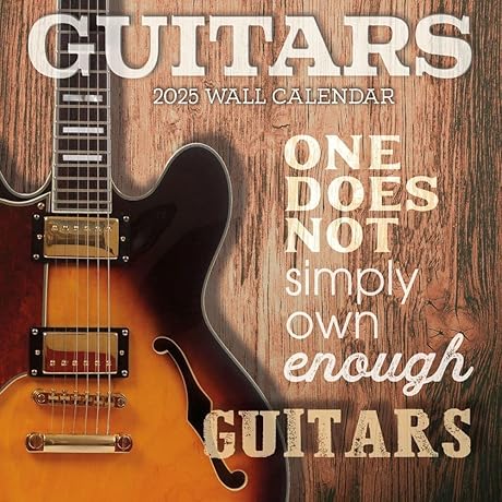 Stunning Turner Licensing, Guitars Special Value 2025 Mini Wall Calendar