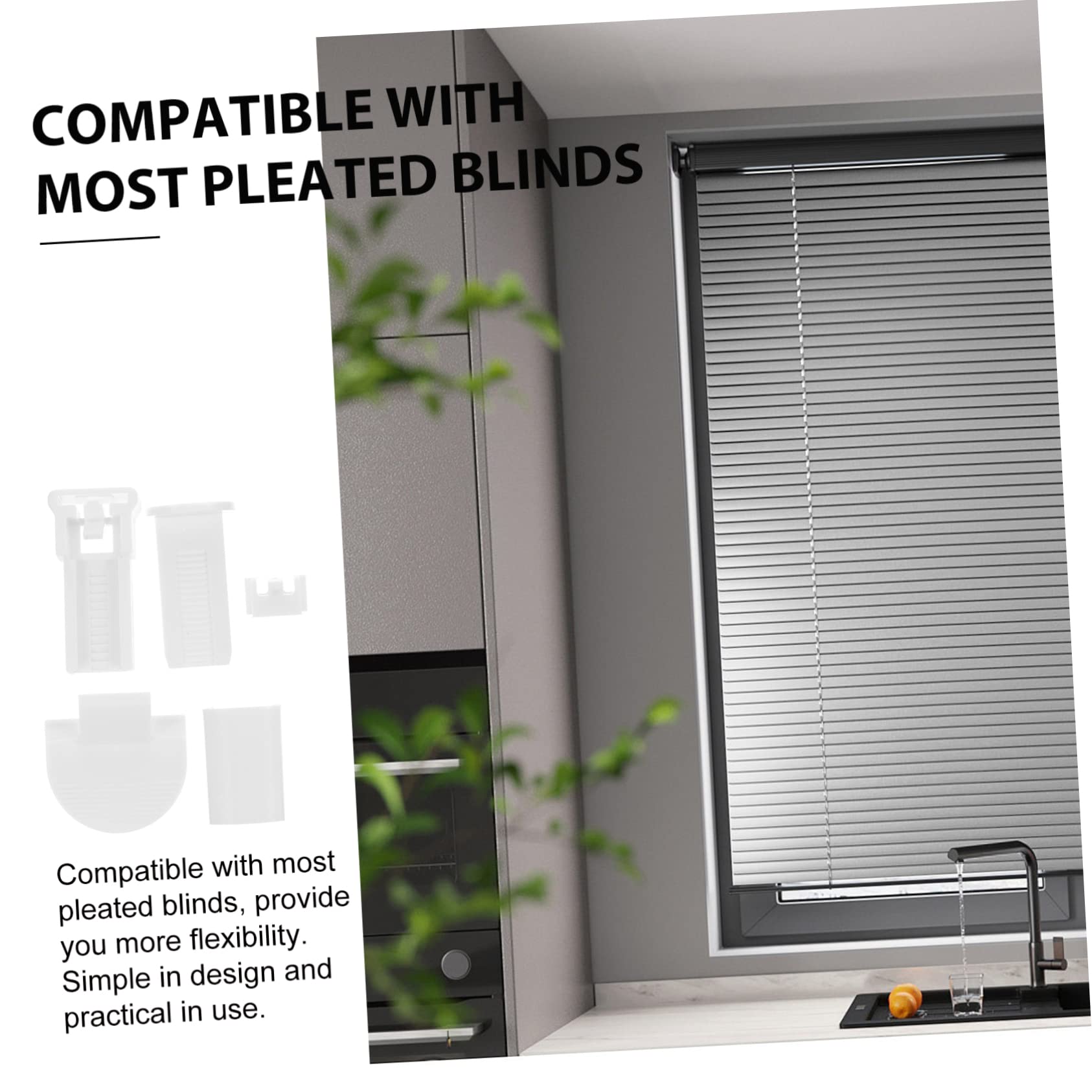 ULDIGI 32pcs Pleated Blind Repair Parts Accessories for Easy Maintenance of Pleated Window Blinds Replacement Components