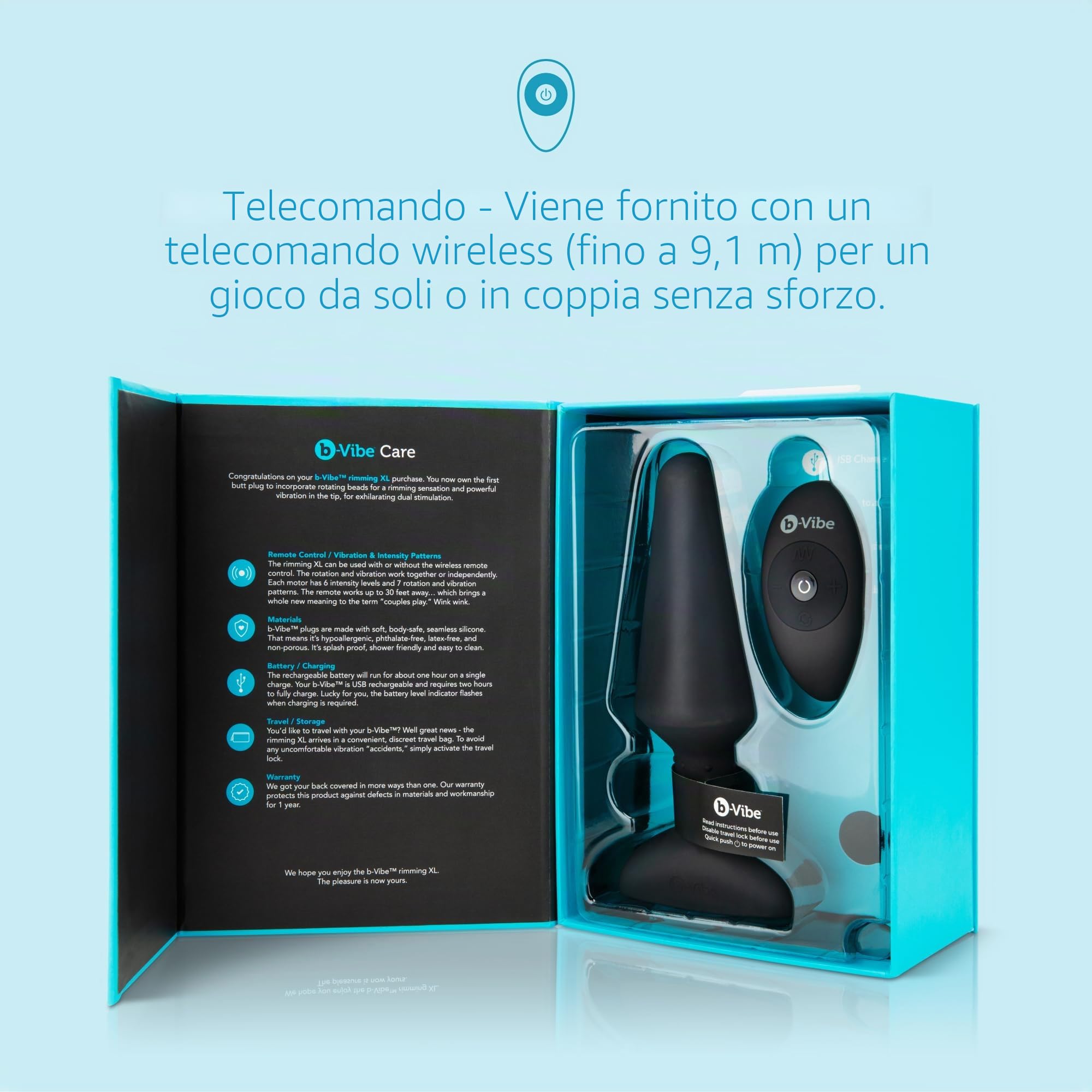 B-Vibe Rimming Spina anale Black XL