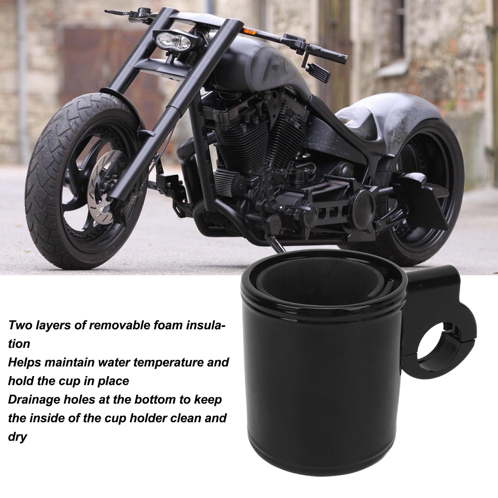 Porte-gobelet de Guidon de Moto en Alliage D'aluminium, Porte-Boissons Réglable, Tasses de Bouteille d'eau, Support de Guidon pour ATV