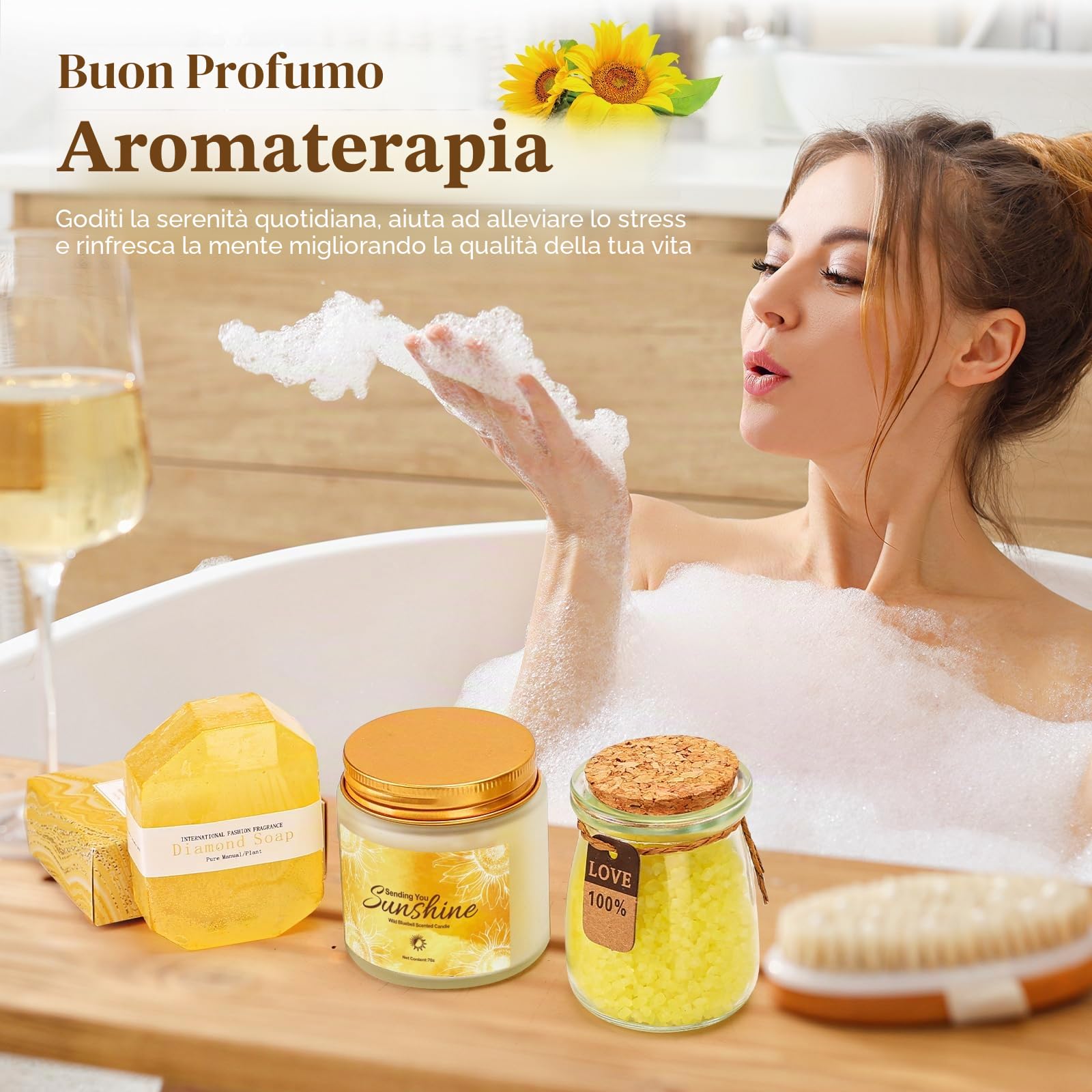 regali di compleanno per donne sorelle – Set da 8 pezzi di cestino regalo di cura personale al sole – Pacchetto di cura dell'amicizia – Confezione regalo Cheer Up Thinking of You per lei