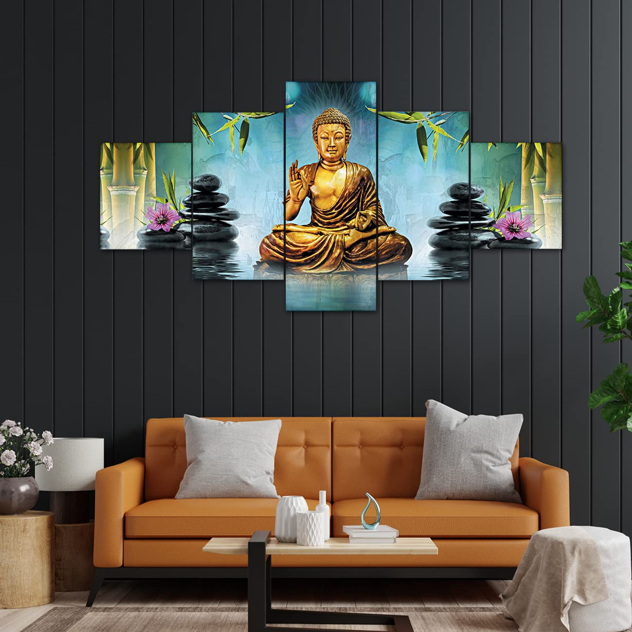 perpetual Buddha Painting for Wall Decoration - Set Of 5, 3d Scenery Wall Painting for Bedroom Large Size with Frames for Wall Decor and Home Decoration, Hotel, Office (75 CM X 43 CM) 1730B8I (B0BC6KLVPB) Amazon Price History, Amazon Price Tracker