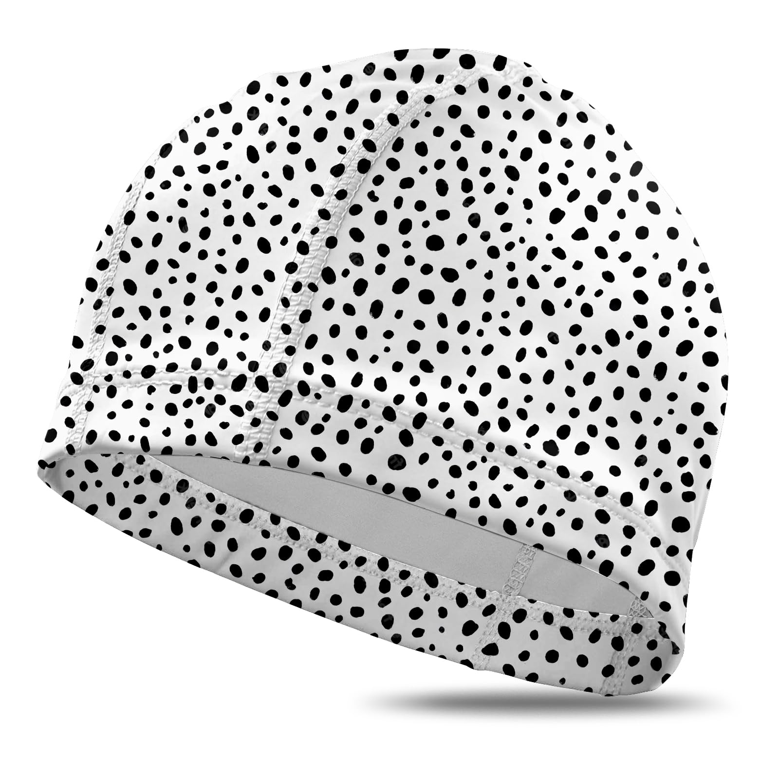 Deokke Fabric Swim Cap Elastic Breathable Cloth Swimming Cap Fit Short Hair Men Woman Girls One Size Hat