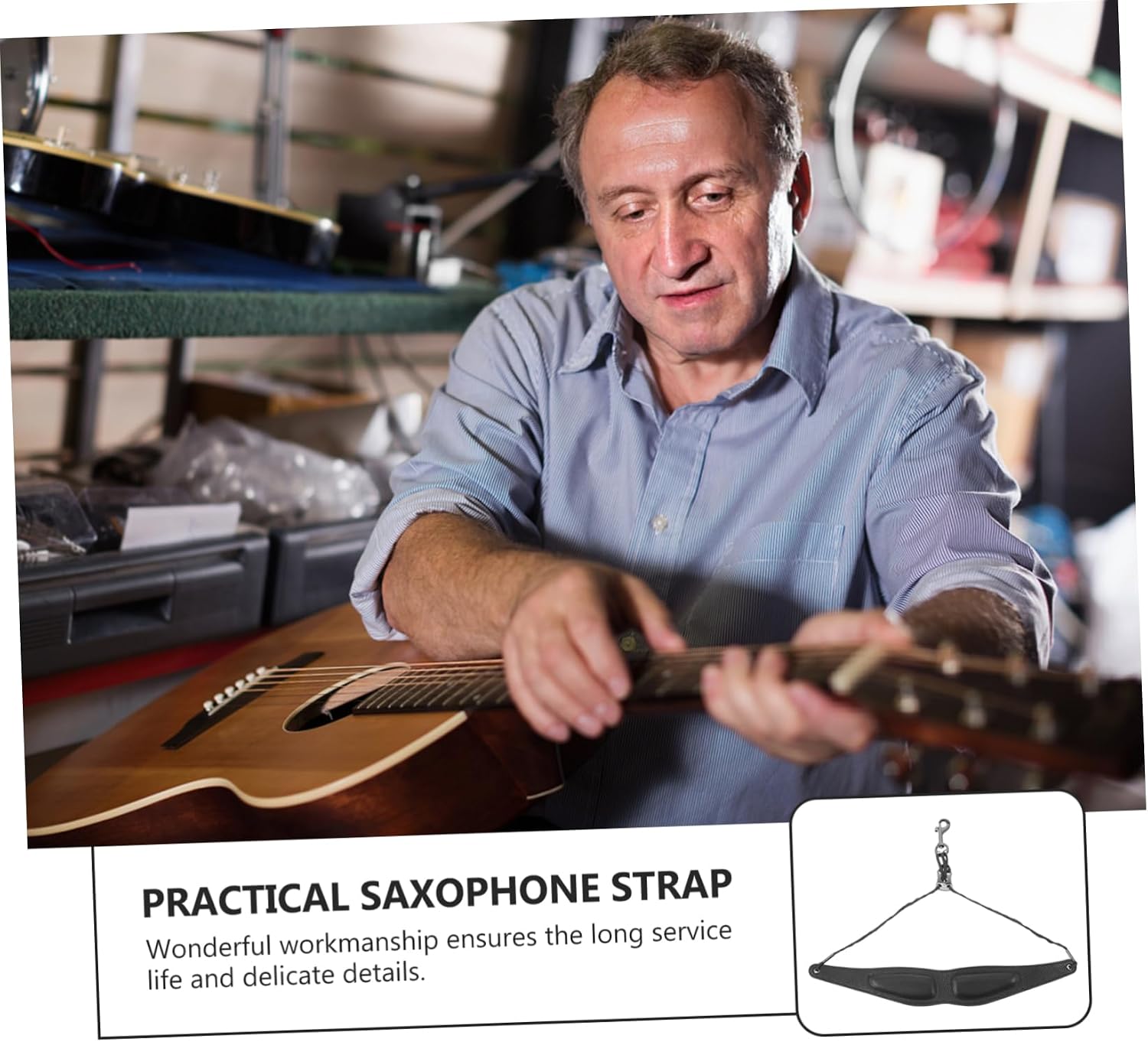 Saxophone Strap for Alto Widened Shoulder Harness Comfortable Easy to Install present for Sax Players