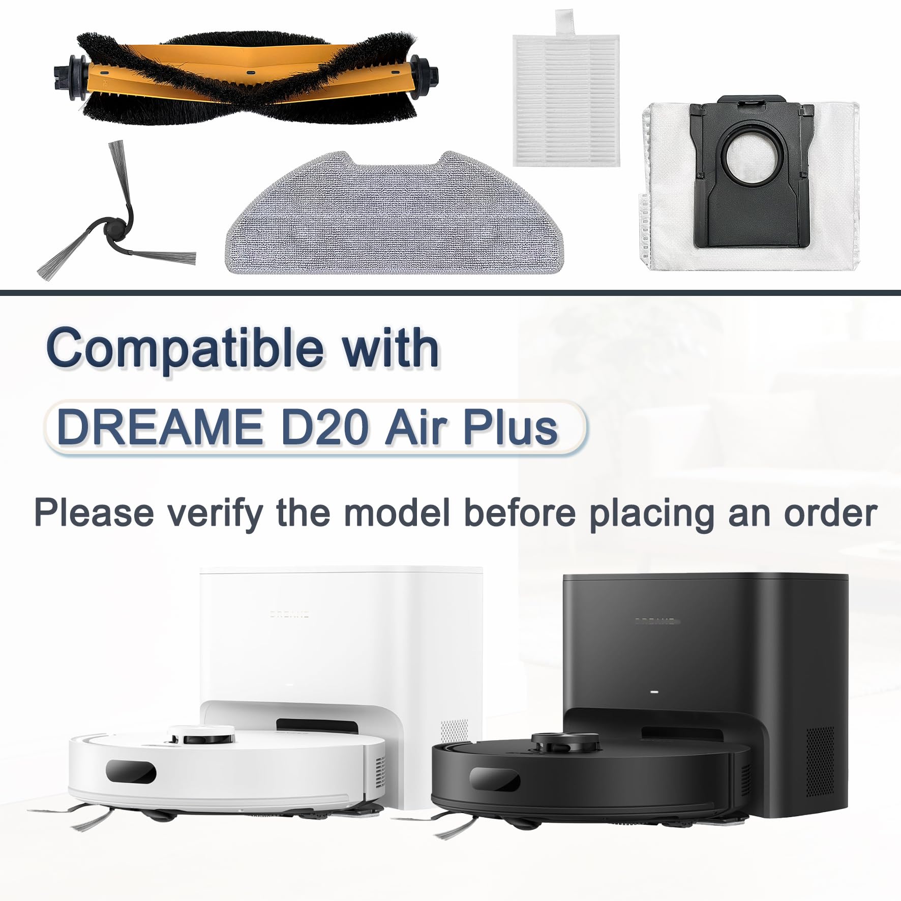 Kit de accesorios de 28 piezas compatible con robot aspirador DREAME D20