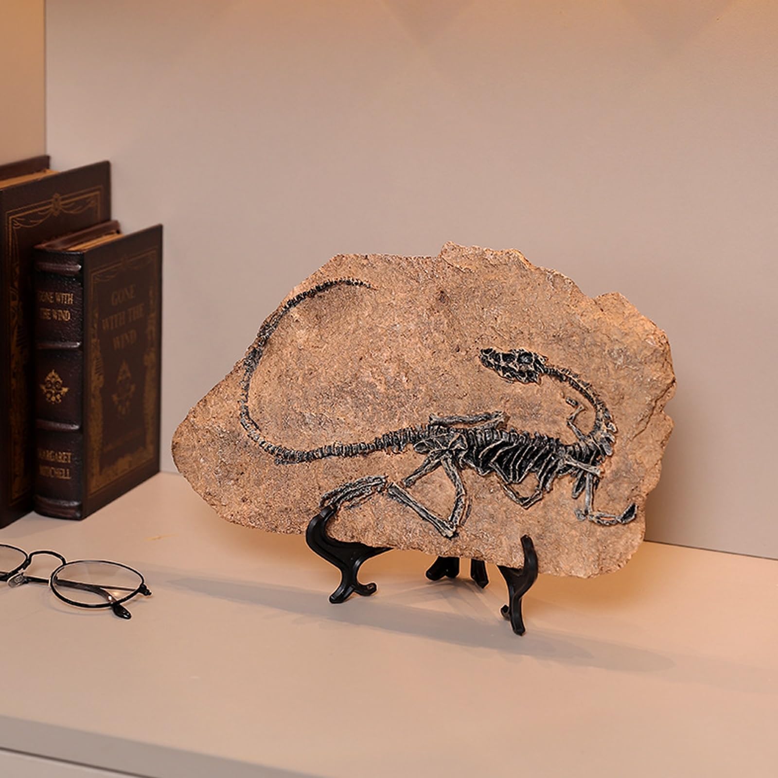 Estatua de fósil de Dinosaurio, Figuras de fósil de Dinosaurio Tyrannosaurus Rex de Resina, Escultura de paleontología Retro, Adornos creativos de artesanía de Resina, Modelo de Esqueleto(A)