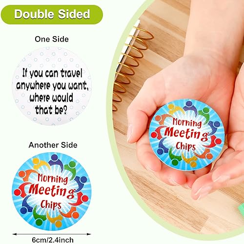 Miniatura 3 de 50 estilos, 100 fichas de reunión matutina para niños, tarjetas de respuesta para estudiantes, iniciadores de conversación, tarjetas de ideas de