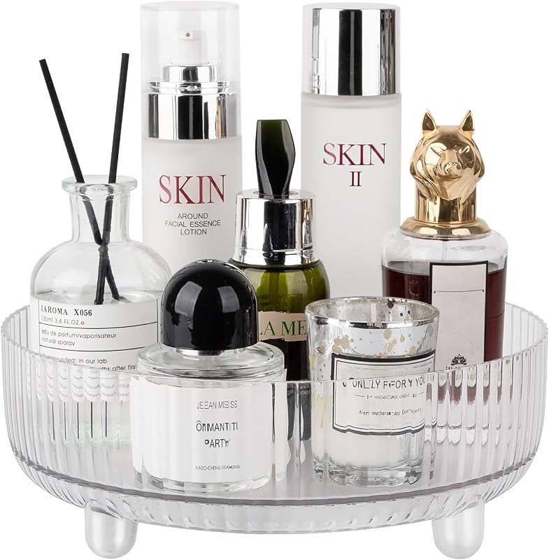 Organizador giratório transparente para maquiagem, perfumes e cuidados da pele Anyoifax