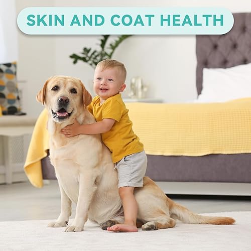 Miniatura 8 de Suplemento multivitamínico Omega-3 para piel y pelaje para perros, suplemento de aceite de pescado Omega 3, ayuda a la caída, piel y pelaje,