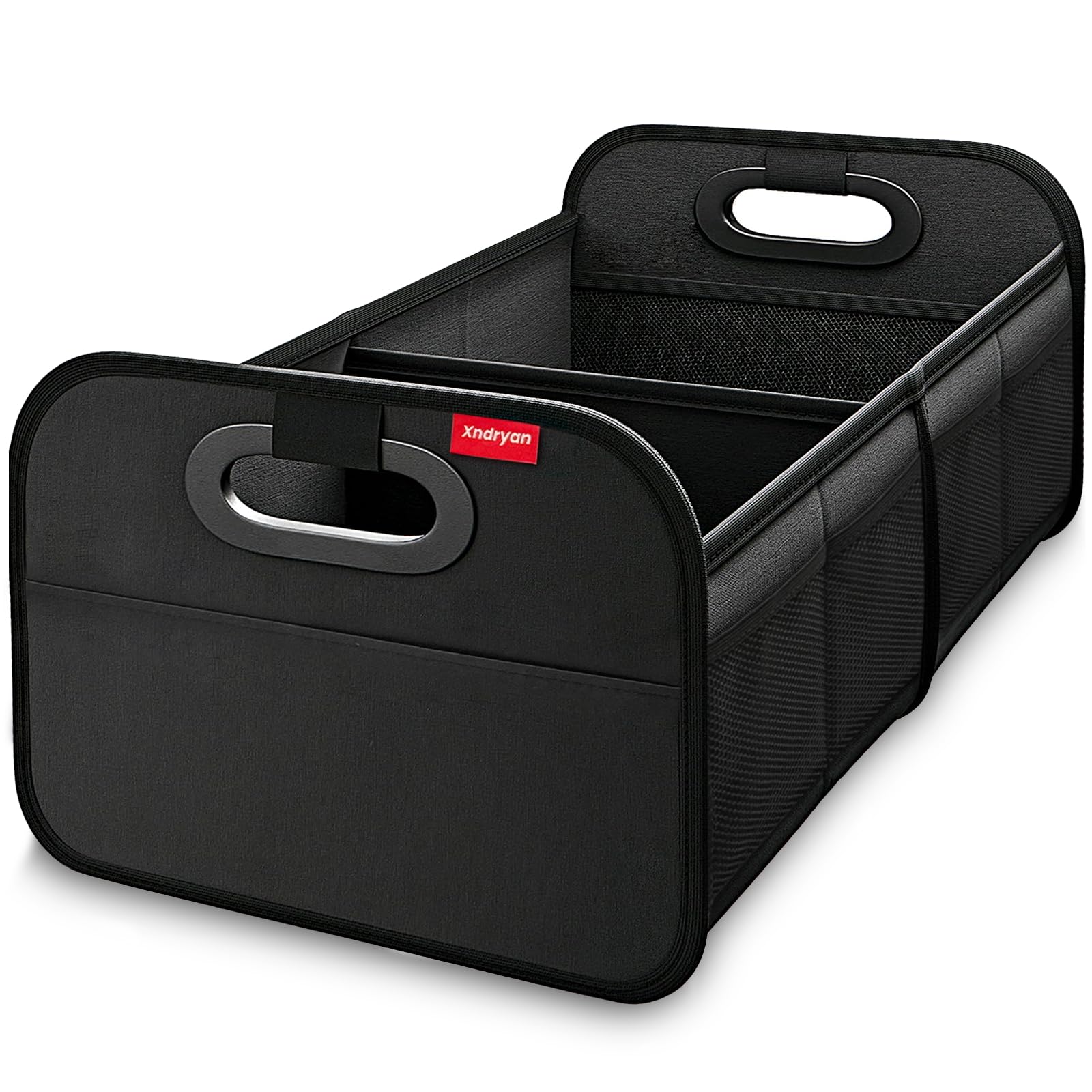 Xndryan Black-B Car Boot Organiser, Collapsible Multi Compartment Boot Tidy For Car Storage Organiser Bag With Reinforced Base And Comfort Handle