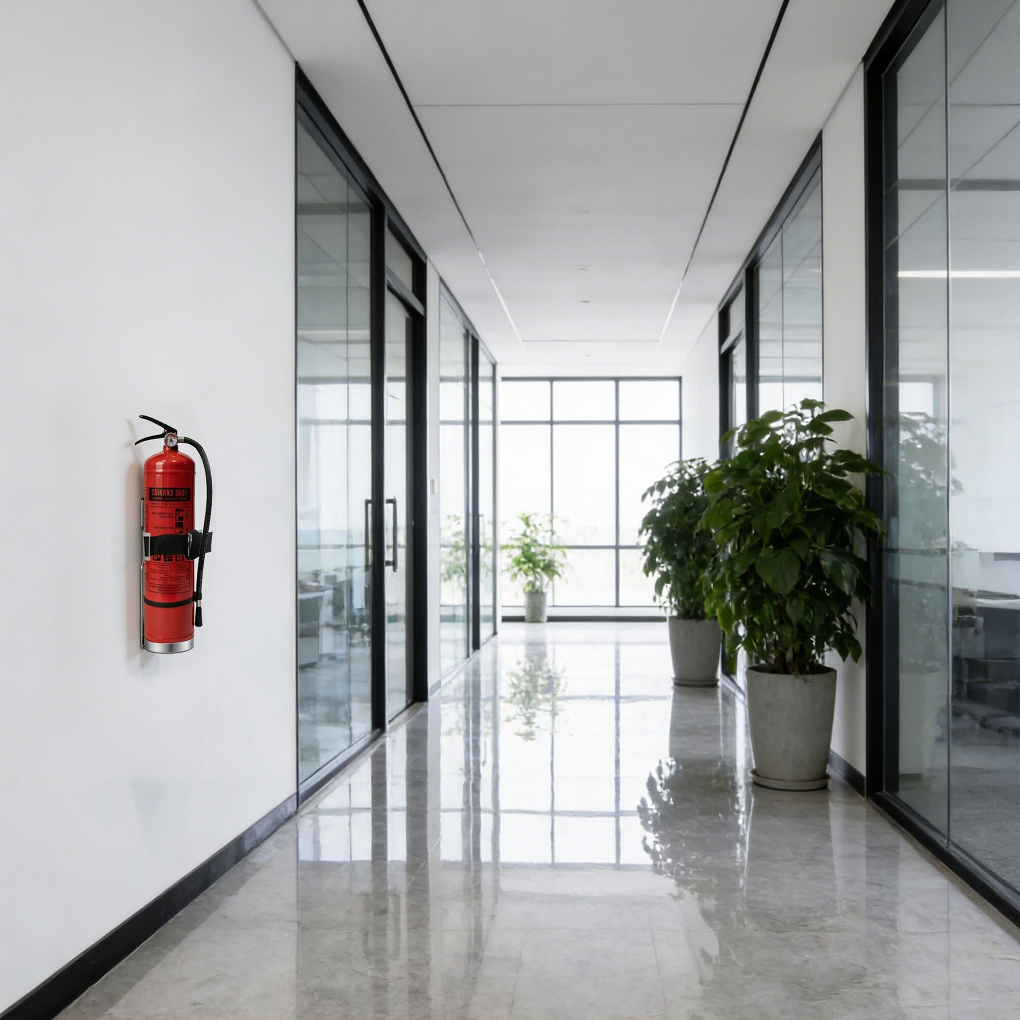 Soporte para extintor de incendios, soporte montado en la pared, compatible con extintores de 2.5 libras, acero inoxidable (2 piezas)