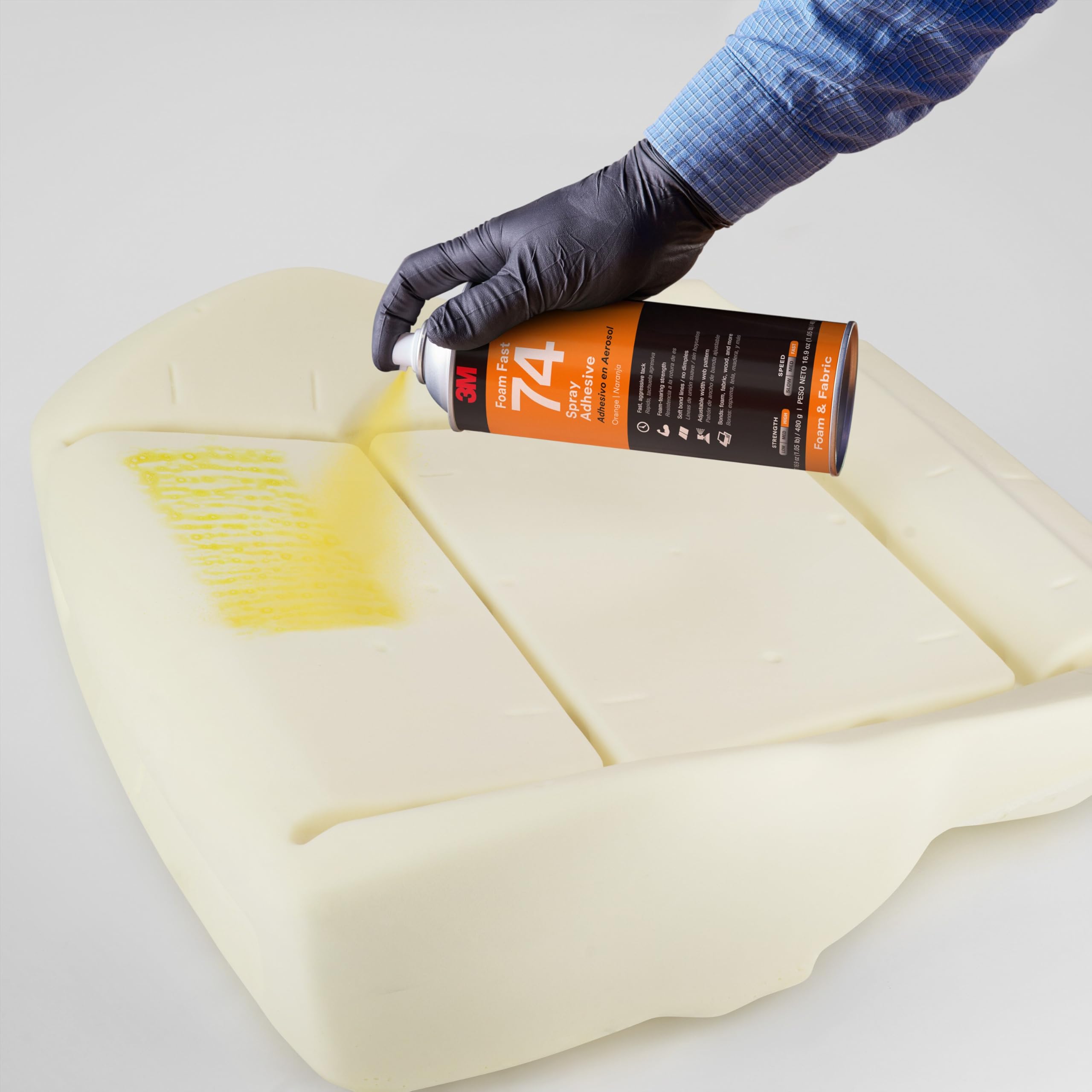 3M Spray Adhesivo 74 Rápido para Espuma, 500 ml, 1 unidad