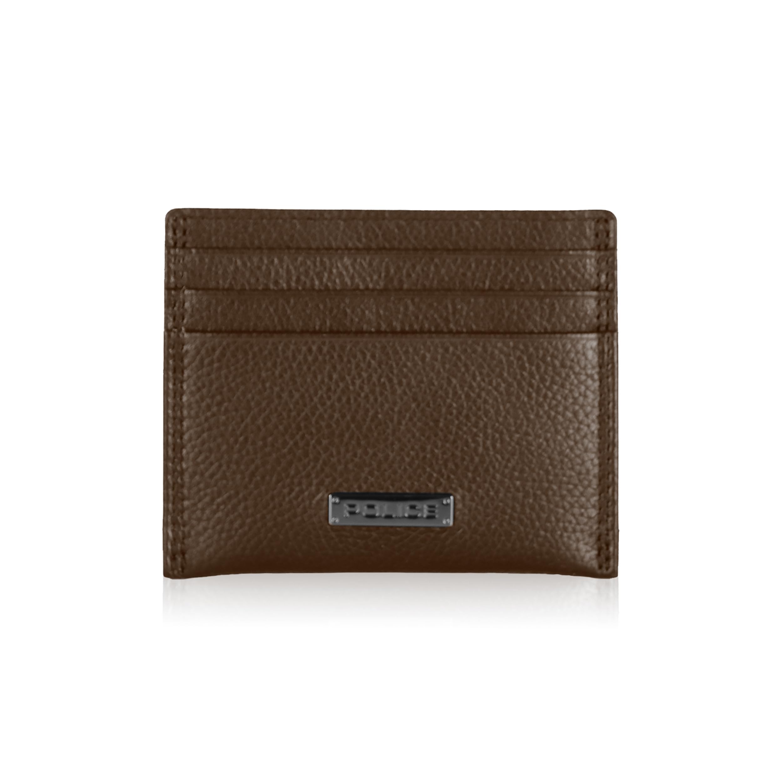 Cross Leather Men's Money Clip Wallet | 3 Card Slots | Premium Design | Lightweight | Genuine Leather Card Holder - Brown-image-3