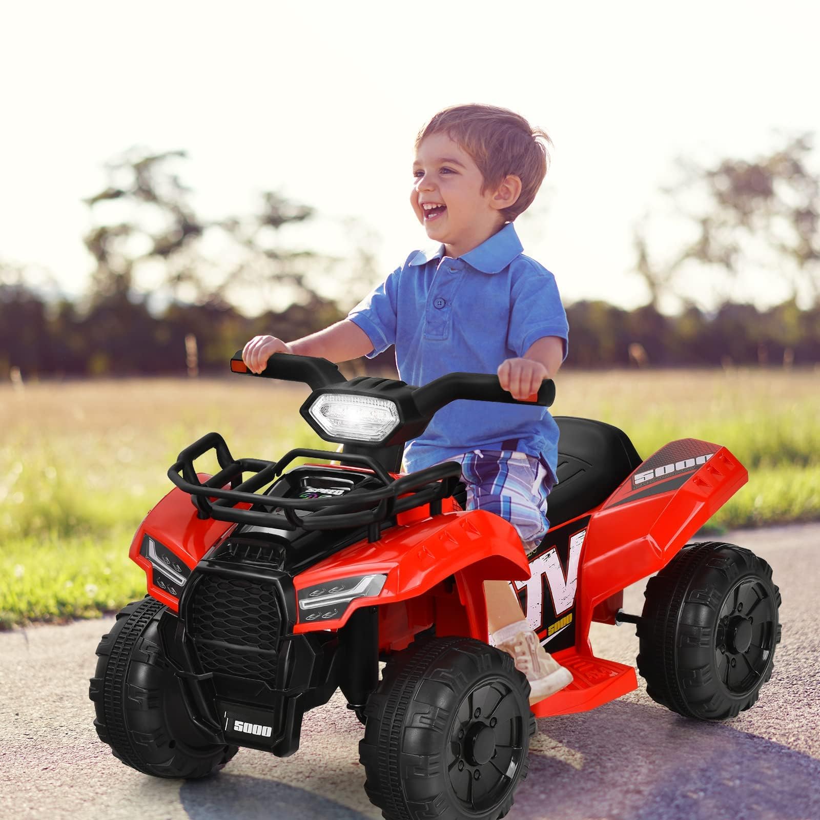 Aptliton Quad Electrique Enfant 12V, Moto Electrique Enfants 3-5 Ans, Voiture Electrique Enfant 6-8 Ans, 4 Roues Stable, Conforme Norme UE