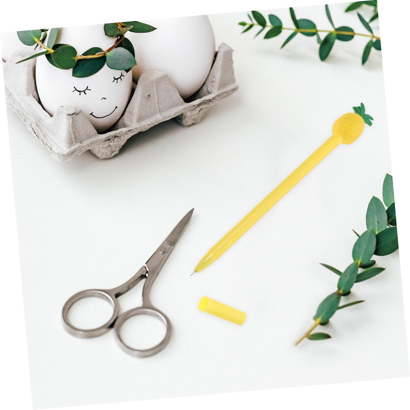 2 Set Di Penne A Sfera Con Design Di Ananas Penne Da Ufficio Strumenti Di Scrittura Per Studenti Forniture Scolastiche Set Di Cancelleria 12 Pezzi * 2