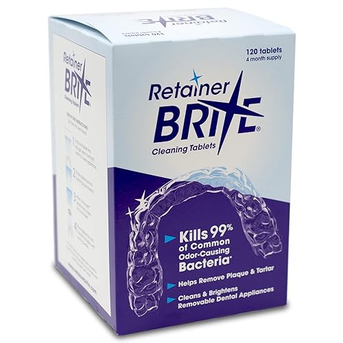 Retainer Brite Tabletas para retenedores y aparatos dentales - 120 unidades Retainer Brite Tabletas para retenedores y aparatos dentales - 120 unidades
