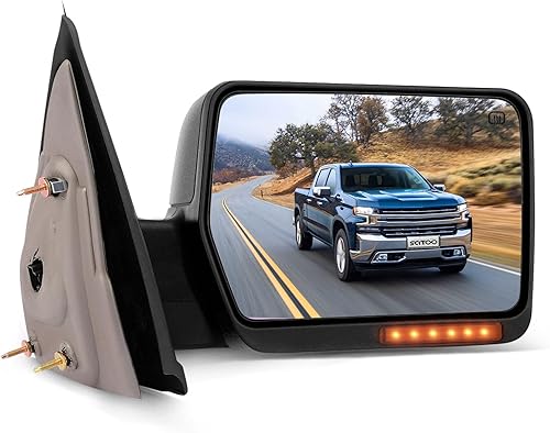 SCITOO Espejo de remolque para el lado del pasajero, compatible con Ford 2007-2014 para Ford para camioneta F150, espejo retrovisor, luz de señal de disponible en Yaxa Costa Rica