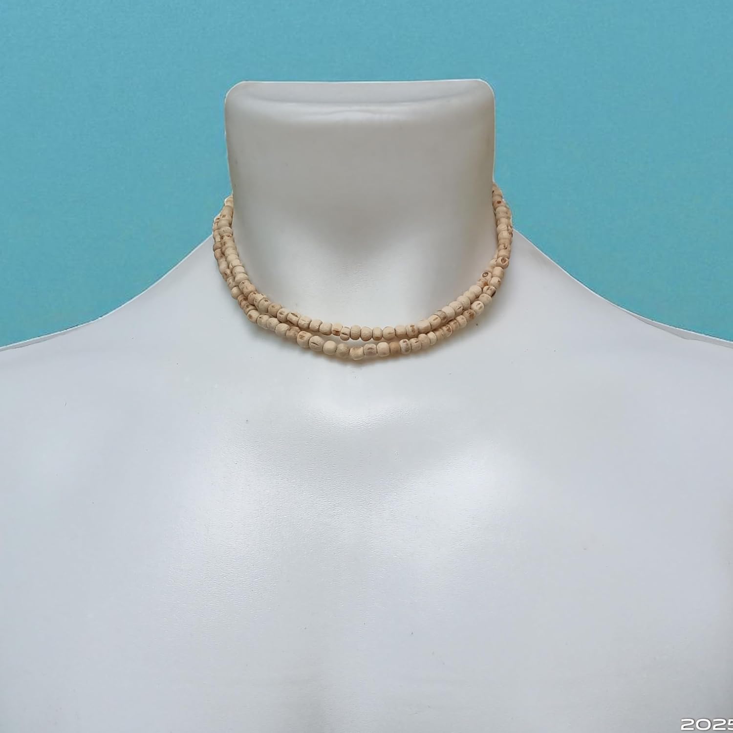 Tulsi Prayer Mala Beads 108 | Sacred Hindu Meditation & Japa Necklace | Natural Tulsi Wood Spiritual Rosary for Chanting, Yoga, Prayer, Healing & Positive Energy | Handmade Tulsi Jap Mala for Devotion - Image 6