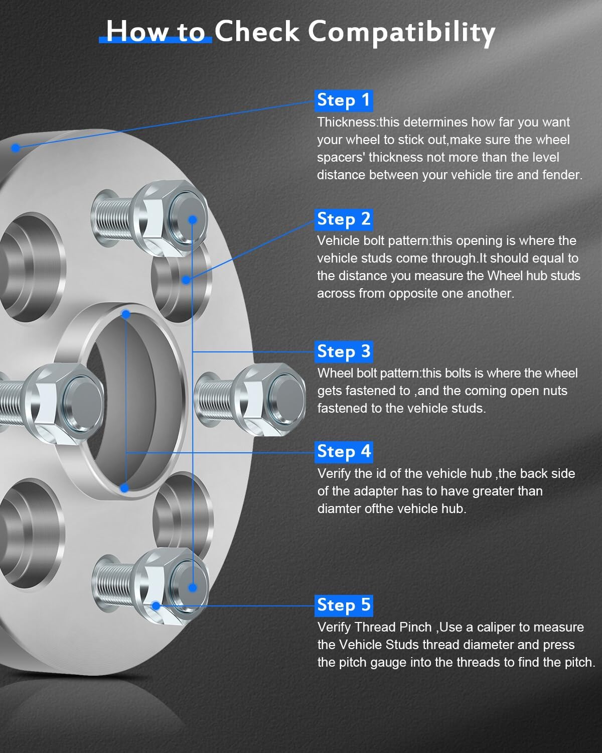ECCPP 4PCS 4x100 Hub Centric Wheel Spacers 4 lug 1 inch 4x100mm to 4x100mm Fit for 2000-2005 for Toyota for Echo |1993-2002 for Toyota for Corolla |1989-1997 for Toyota for Tercel - Image 2
