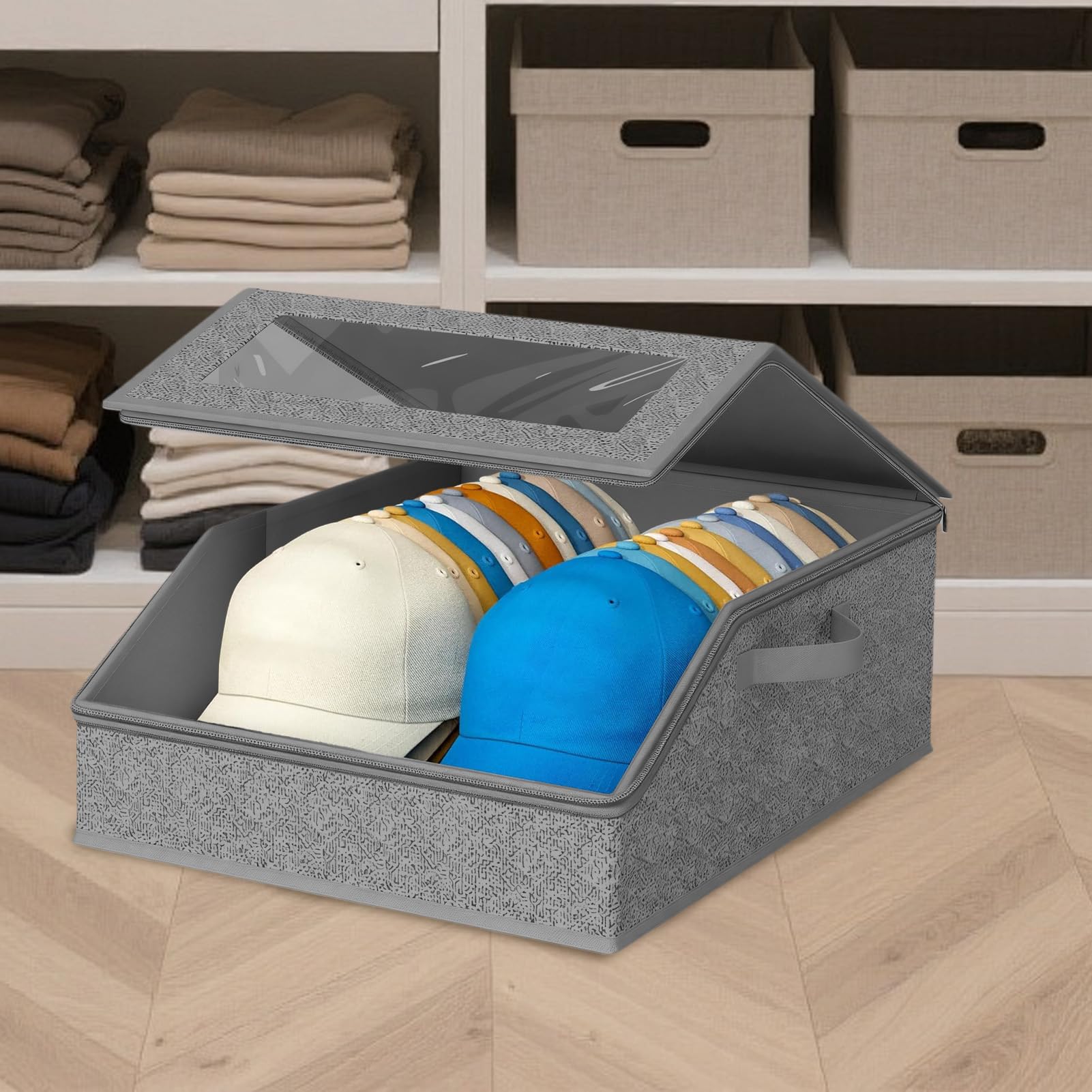 de Almacenamiento para Sombreros Contenedor de Cartón con Cremallera y