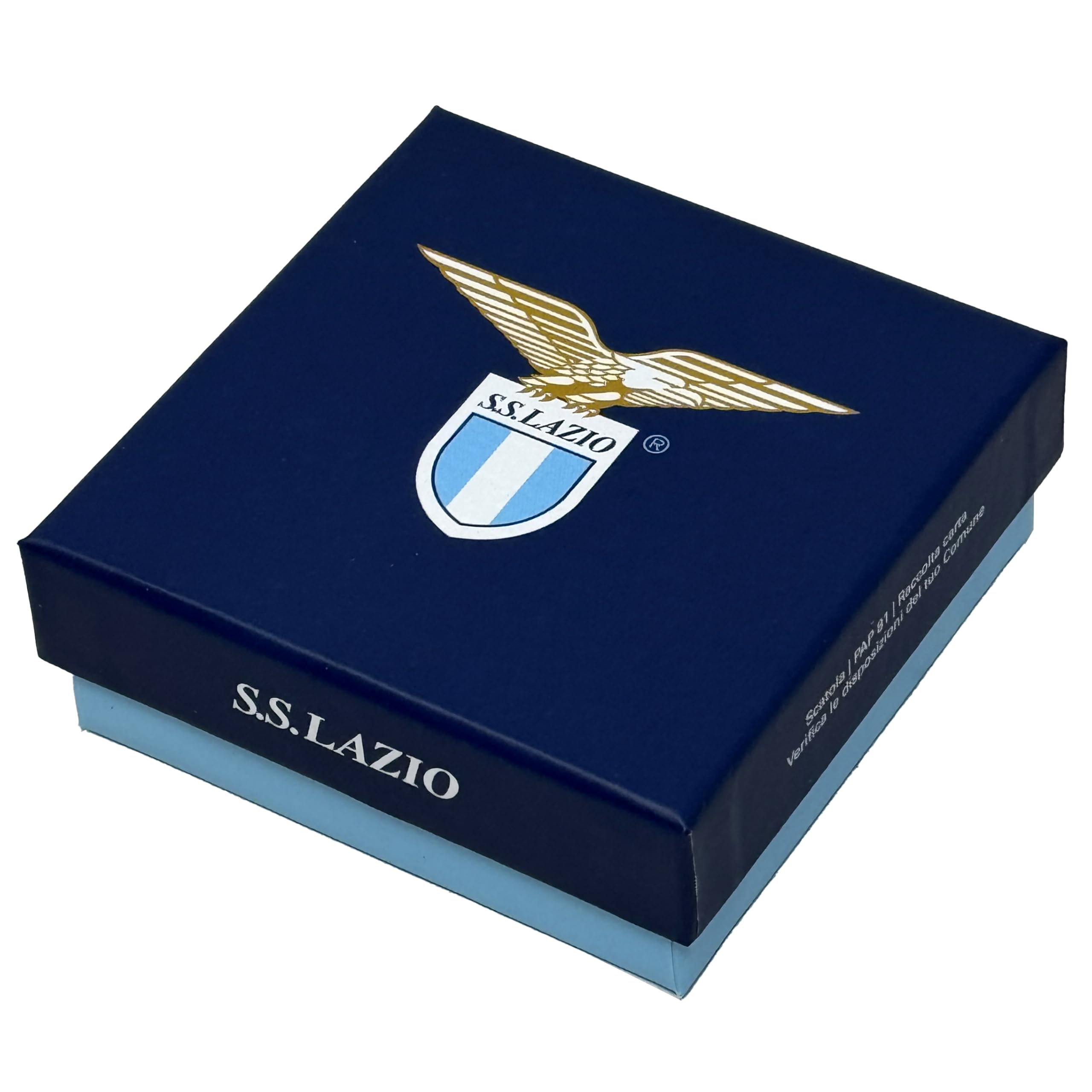 Clondo Portachiavi Lazio in Acciaio Inossidabile – Prodotto Ufficiale Calcio – Gadget Elegante e Resistente con Logo – Idea Regalo per Tifosi Biancocelesti