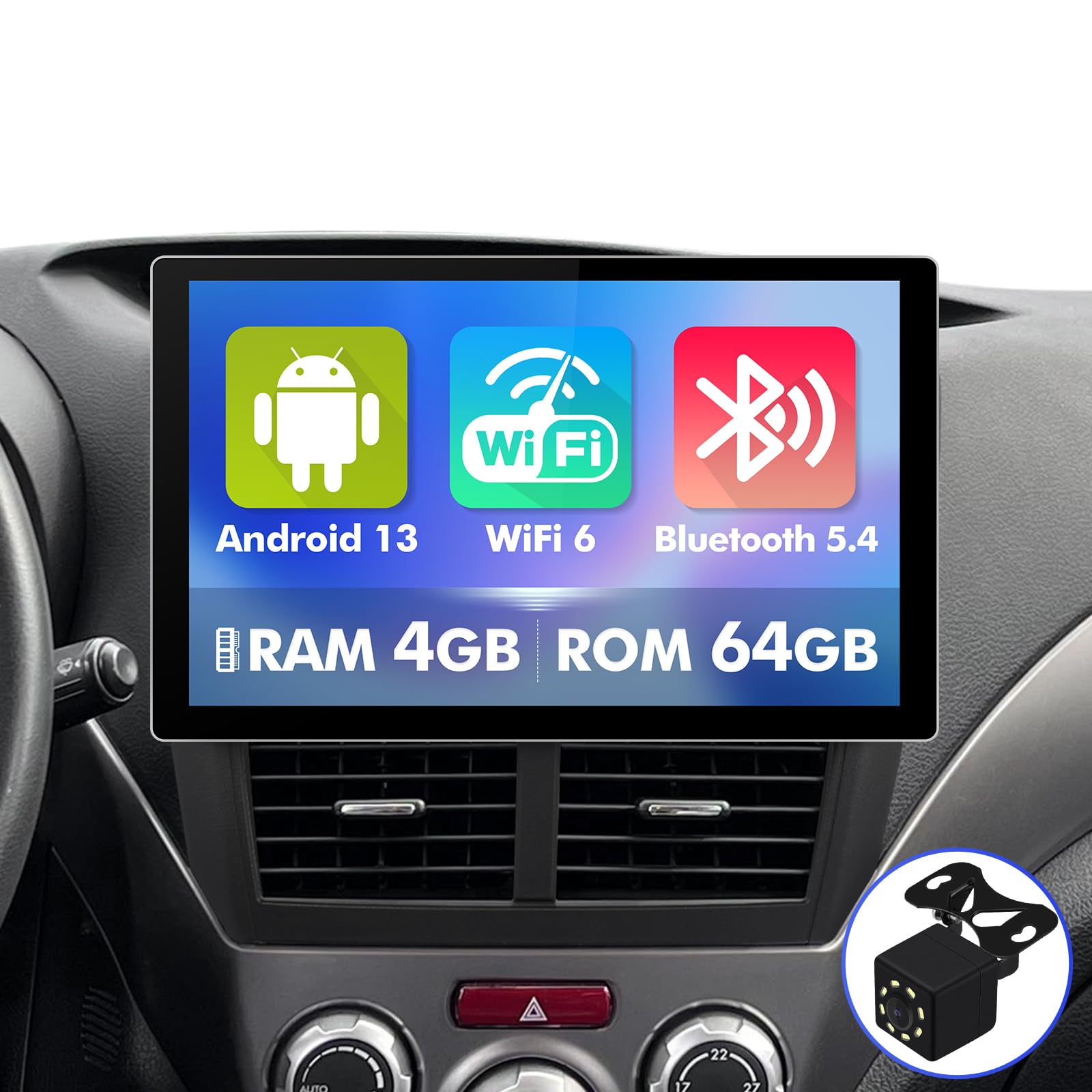 UGAR Compatibile per HYUNDAI Kona 2017+; Kaual, Encino 2018+ 10 Pollici Android 12 DSP 4GB+64GB