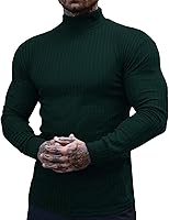 Vista 11 de JoZorro Camisetas de Cuello Alto con Capucha para Hombre, Cuello Alto, Cuello de Tortuga, Suéteres de Manga Larga de Algodón Premium para Hombre
