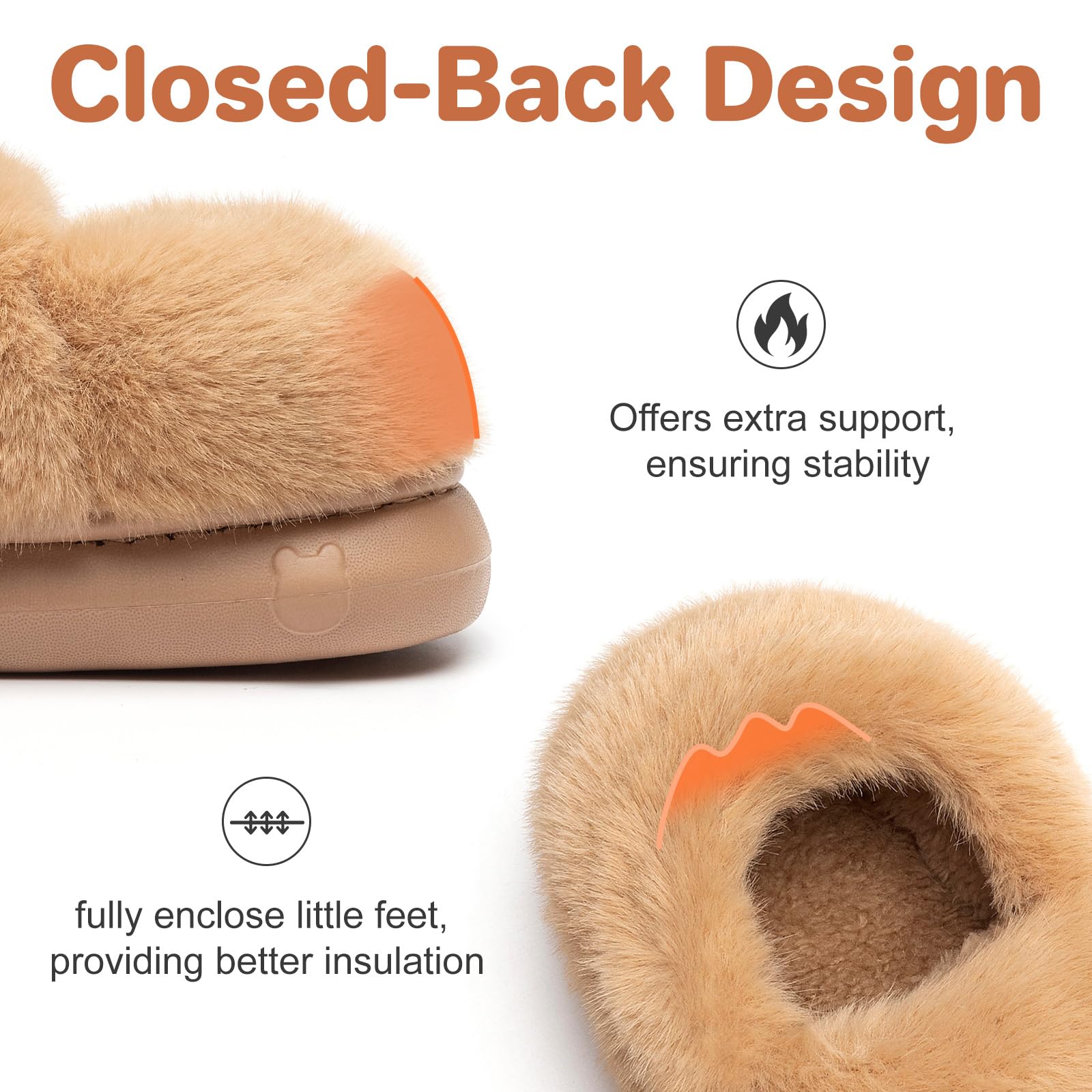 DRECAGE Zapatillas de Casa Niño Niña Invierno, Pantuflas de Peluche y Diseño de Animales Calientes Suave y Antideslizantes