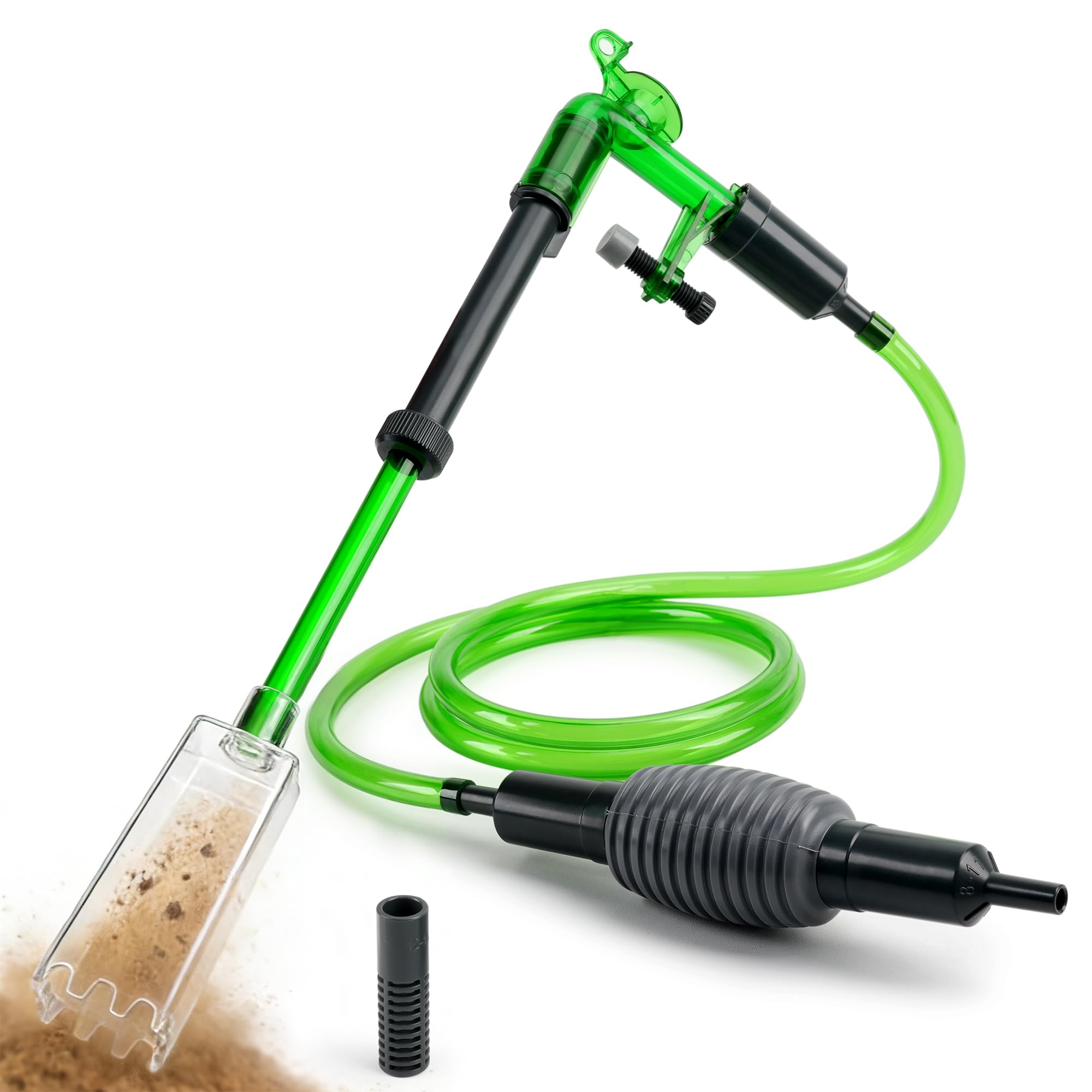 NICREW Aquarium Wasserwechsler, Kiesreiniger für Aquarium Wasserwechsel und Reinigung, Handbetriebener Sauger Bodenreiniger Aquarium Reiniger