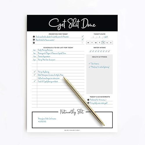 Miniatura 65 de Bliss Collections - Agenda diaria, calendario de autocuidado equilibrado, organizador, registro de productividad para metas/tareas/notas/listas