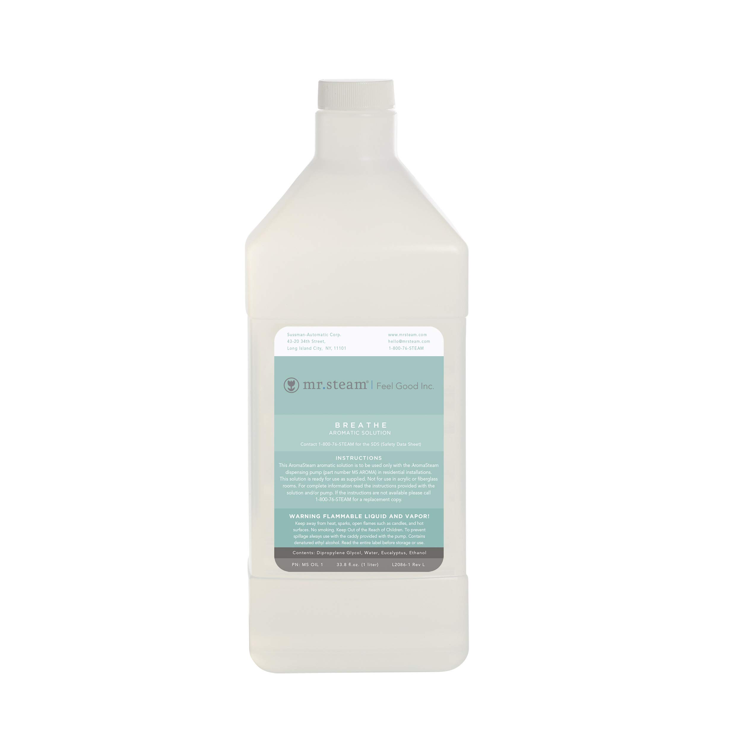 Mr. Steam (33 Oz, Breathe Ms Oil5 Oils, 1-Liter Aromasteam System