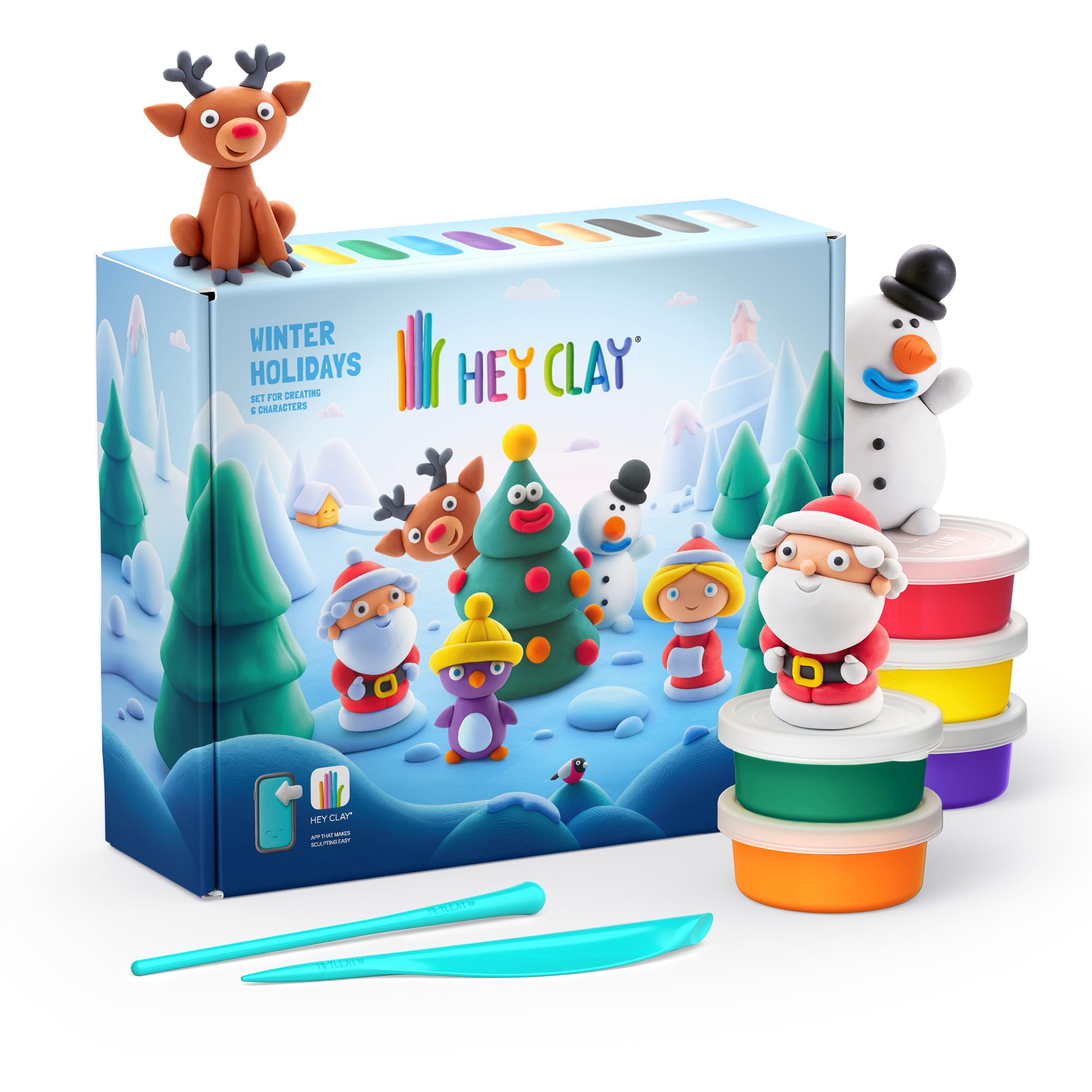 Amazon.com: HEY CLAY Set - Colourful Modeling Air Dry Clay Kit for