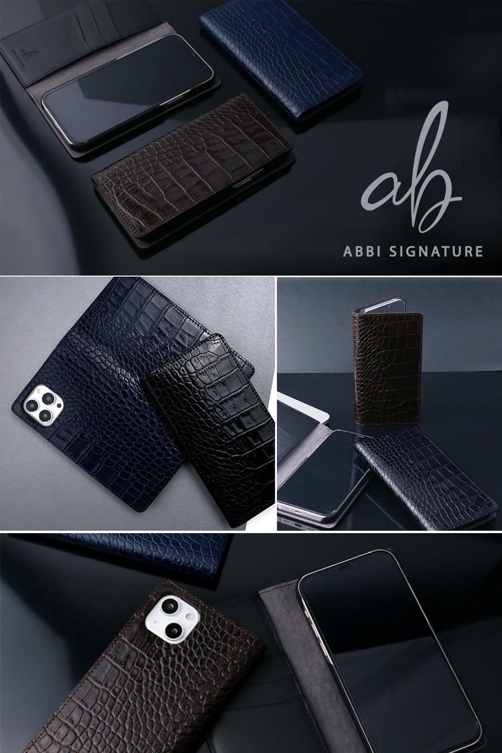 ABBI SIGNATURE iPhone 15 Pro Max 用 ケース 日本製 手帳型 本革