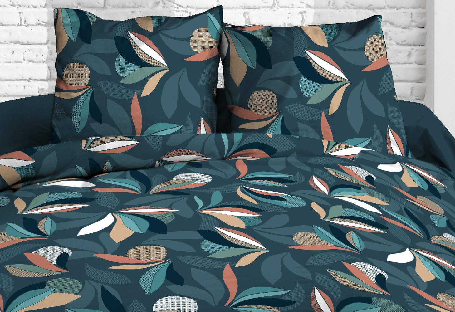 Drap Housse 160x200 Parure Drap Plat + Drap-housse 160x200 + 2 T - Pur Coton 57 Fils - Paraiso - Le Linge De Jules Parure Drap 160x200 2 Personnes