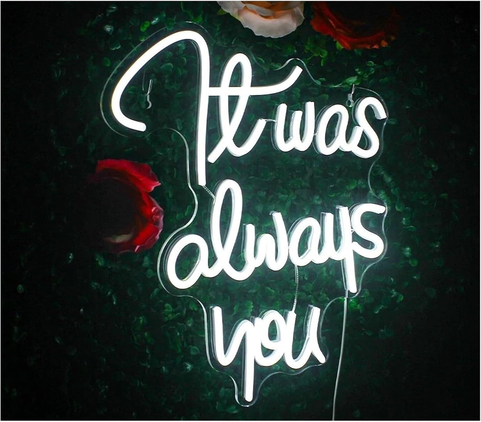 Wexxaii neon Light Sign It was Always You Neon Sign Light Fixtures for Wedding Bachelorette