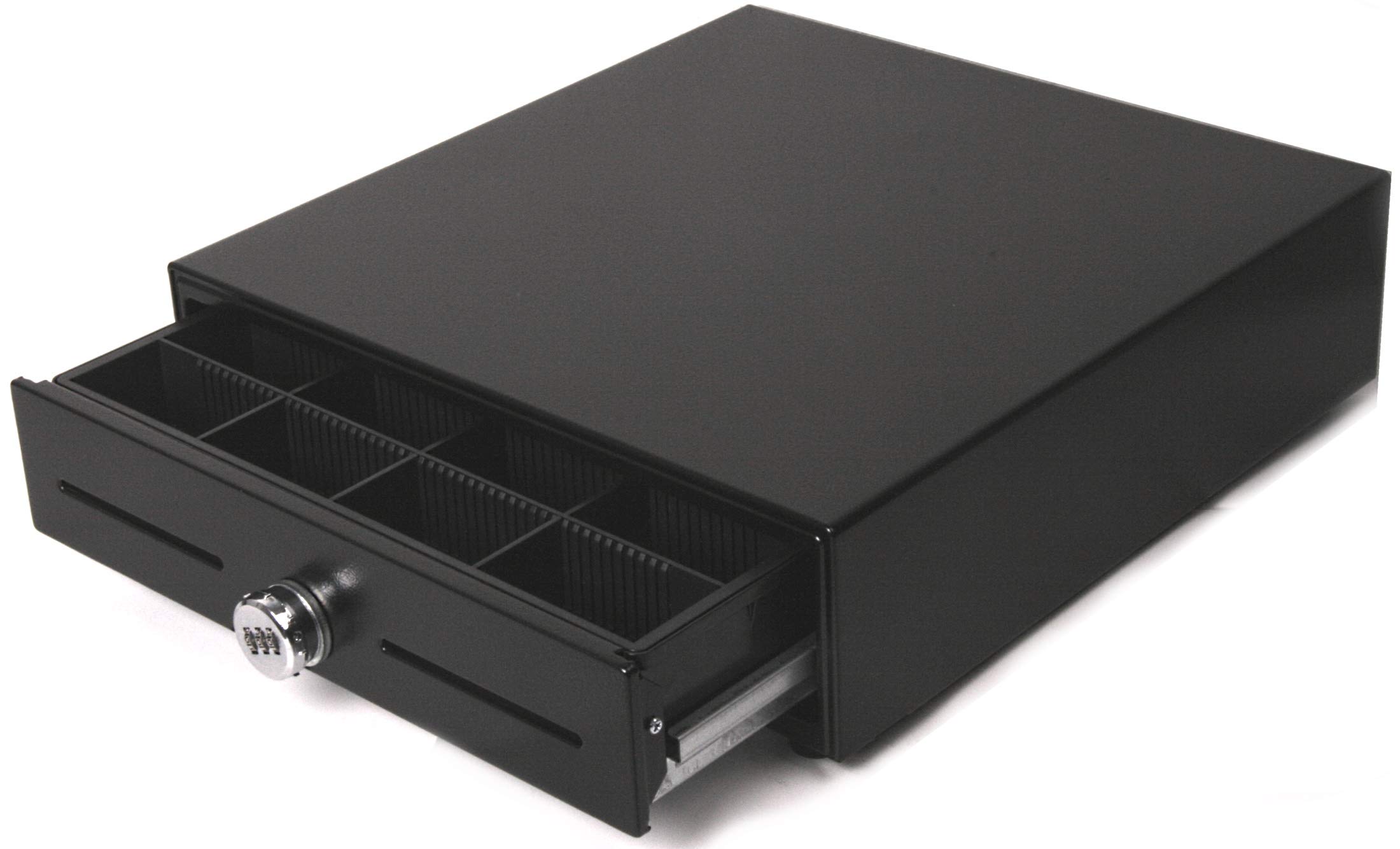 Kassenschublade iQCash330ZS-Un mit Zahlenschloss und Untertischhalterung, RJ11/RJ12 330x345x100 mm, Geldlade Geldschublade Kassenlade