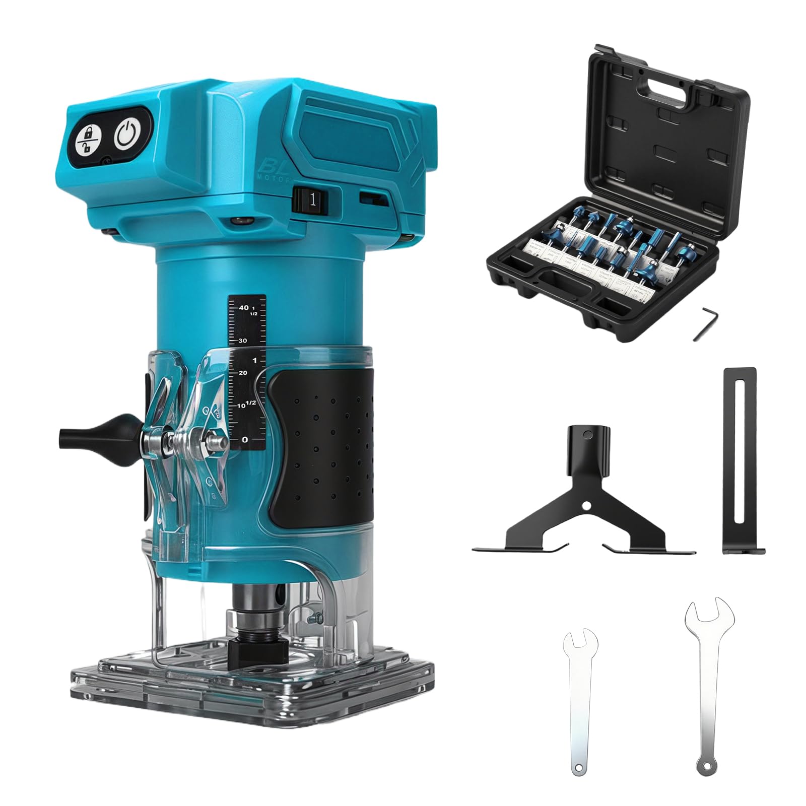 Fresatrice a Batteria 5 Velocità per Makita 18V (senza Batteria)