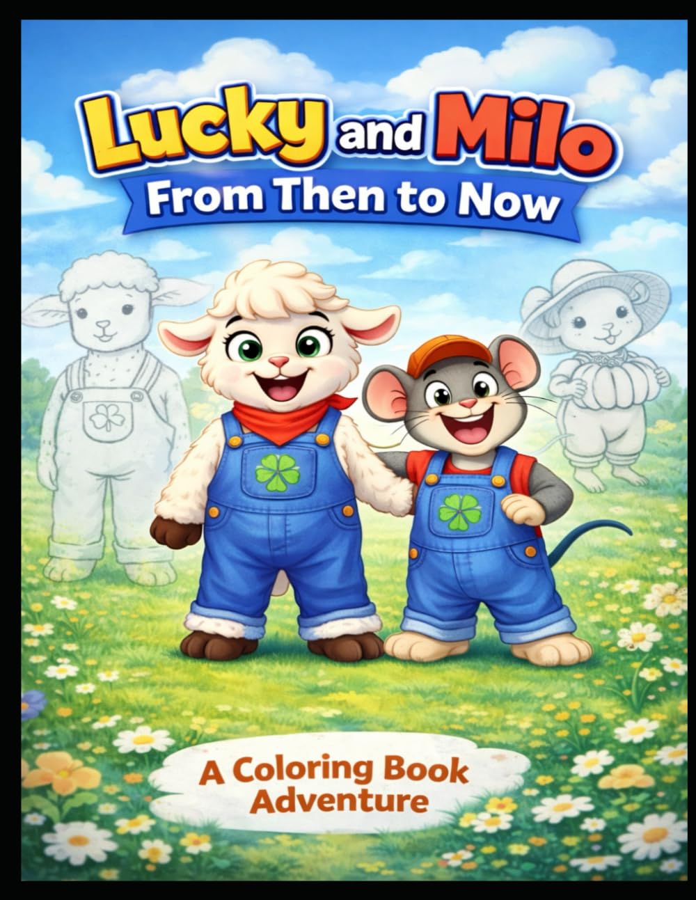 Lucky Lamb and Milo: From then to Now: A Coloring Book Adventure (Lucky Lamb And Milo's Farm Adventures)
